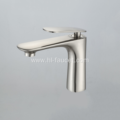 Modern brass nickel brushed hot and cold faucet